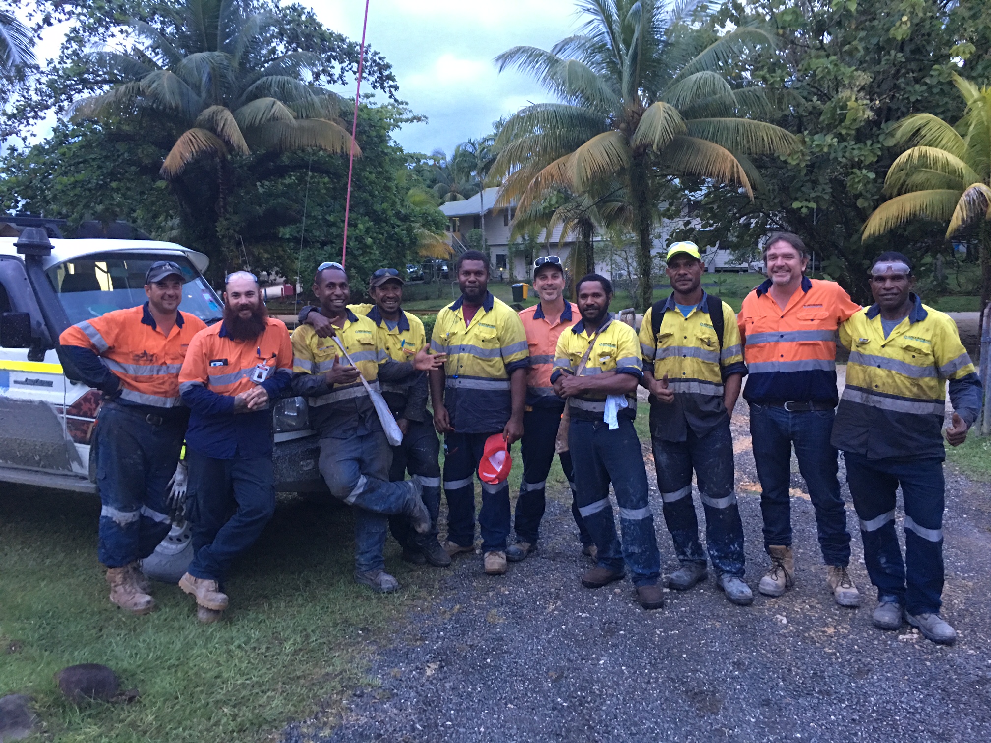 Groundwave Drilling staff in Papua New Guinea