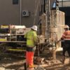 Diamond coring on construction site